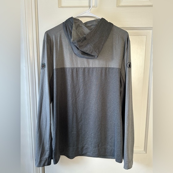 Johnnie-O Men's Gray Hoodie Shirt with Pine Needles Golf Course Logo - Picture 7 of 7